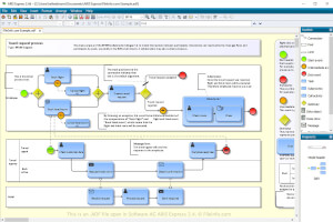 Captura de tela de um arquivo adf no Software AG ARIS Express 24