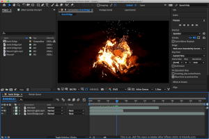 Captura de tela de um arquivo aep no Adobe After Effects 2020