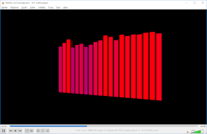 Captura de tela de um arquivo amr no reprodutor de mídia VideoLAN VLC 3