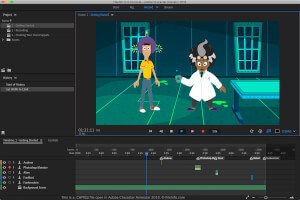 Captura de tela de um arquivo chproj no Adobe Character Animator 2019