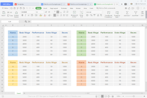 Captura de tela de um arquivo ett no Kingsoft WPS Office 2019