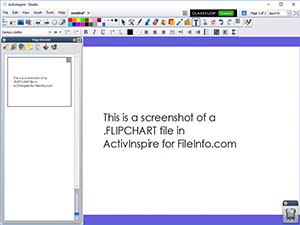 Captura de tela de um arquivo flipchart em Promethean ActivInspire