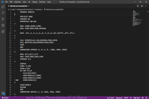 Captura de tela de um arquivo ftn no Microsoft Visual Studio Code 133