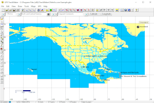 Captura de tela de um arquivo gtm no GPS TrackMaker