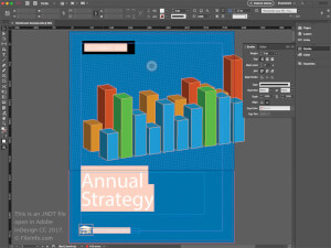 Captura de tela de um arquivo indt no Adobe InDesign CC 2017