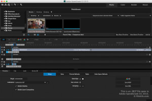 Captura de tela de um arquivo ircp no Adobe SpeedGrade CC 2015
