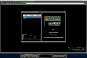 Captura de tela de um arquivo iti no InterActual Player