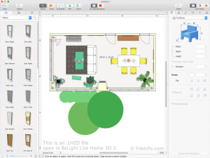 Captura de tela de um arquivo lhzd em BeLight Live Home 3D 3