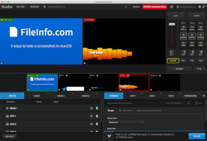 Captura de tela de um arquivo lsproj no Livestream Studio 6