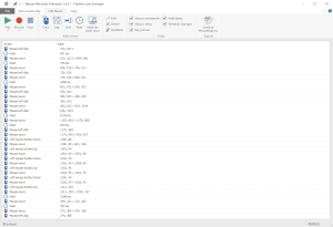 Captura de tela de um arquivo mrf em Bartels Media Mouse Recorder 1