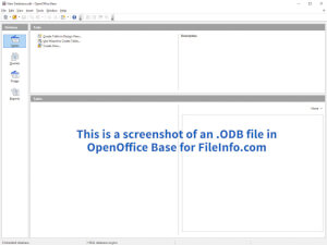 Captura de tela de um arquivo odb no Apache OpenOffice Base 413
