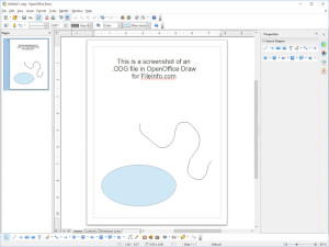 Captura de tela de um arquivo odg no Apache OpenOffice Draw 413