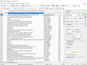 Captura de tela de um arquivo ods em Apache OpenOffice Calc 413