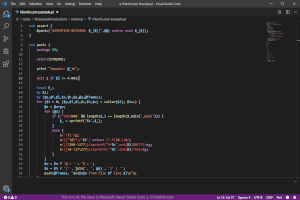 Captura de tela de um arquivo PL no Microsoft Visual Studio Code 1
