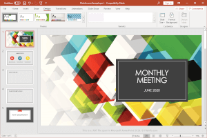 Captura de tela de um arquivo de maconha no Microsoft PowerPoint 2019