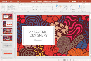 Captura de tela de um arquivo ppt no Microsoft PowerPoint 2019