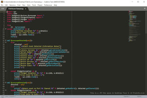 Captura de tela de um arquivo py em Sublime Text 3