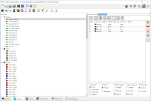 Captura de tela de um arquivo qxw em Q Light Controller+ 4