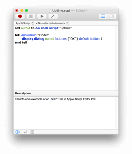 Captura de tela de um arquivo scpt no AppleScript Editor 29
