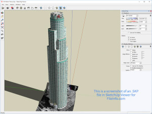 Captura de tela de um arquivo skp no SketchUp Viewer