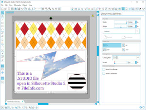 Captura de tela de um arquivo de estúdio em Silhouette Studio 3