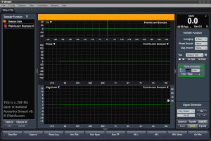 Captura de tela de um arquivo do TRF em Rational Acoustics Smaart v8