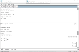 Captura de tela de um arquivo vcp no Casio ClassPad Manager para ClassPad II