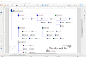 Captura de tela de um arquivo vsdx no LibreOffice Draw 62