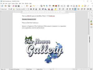 Captura de tela de um arquivo wps em LibreOffice Writer 5