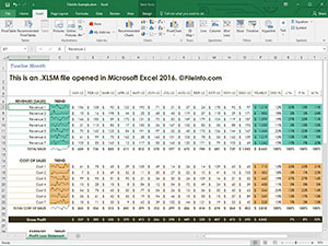 Captura de tela de um arquivo xlsm no Microsoft Excel 2016