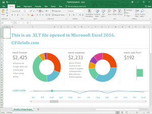 Captura de tela de um arquivo XLT no Microsoft Excel 2016