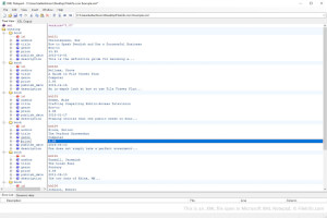 Captura de tela de um arquivo xml no Bloco de Notas Microsoft XML