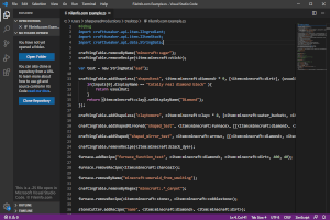 Captura de tela de um arquivo zs no Microsoft Visual Studio Code